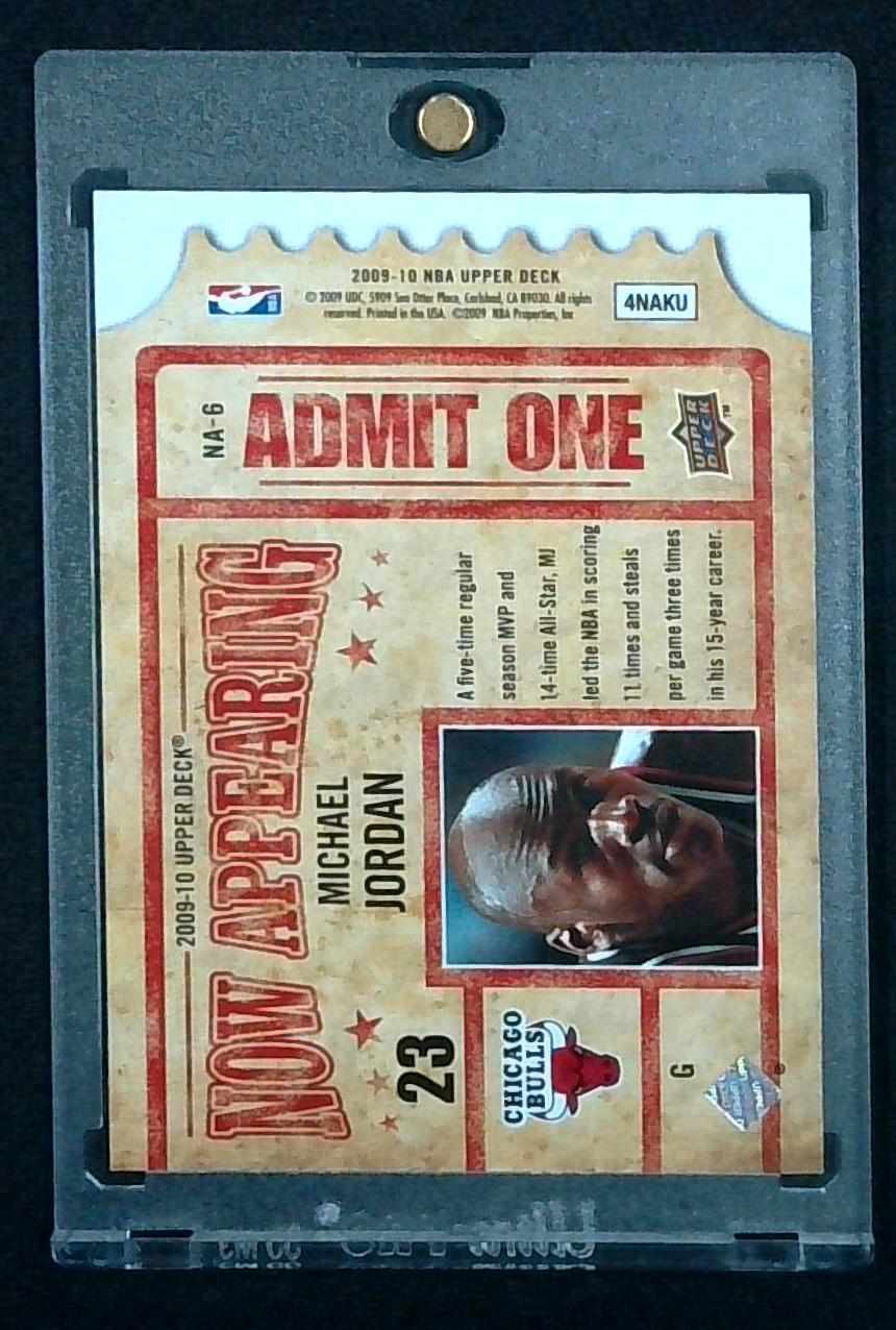 2009-10 Upper Deck Michael Jordan #NA-6 Now Appearing Insert
