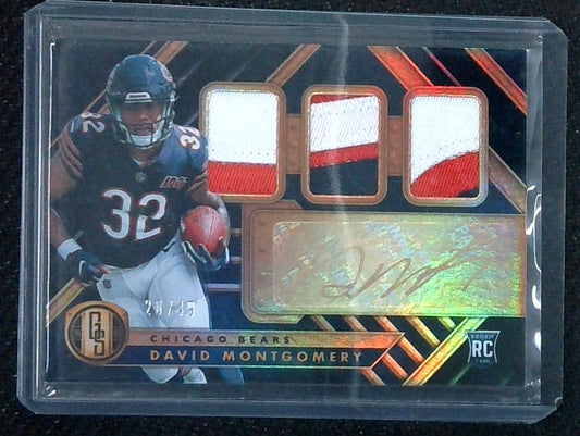 2019 GOLD STANDARD DAVID MONTGOMERY RPA AUTO PATCH 11/49 ROOKIE RC #281
