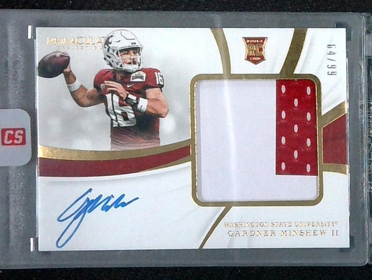 2019 Immaculate Collection Collegiate #146 Gardner Minshew II RPA Auto 64/99