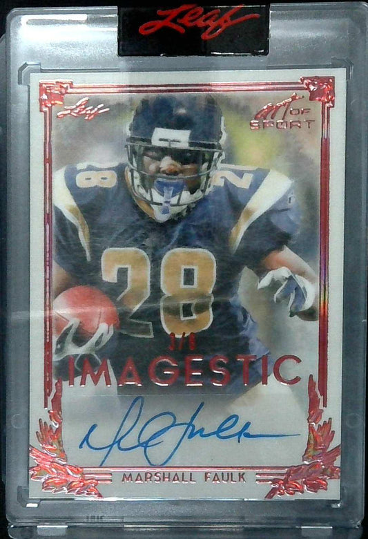 2021 Leaf Art Of Sport Marshall Faulk Auto /5
