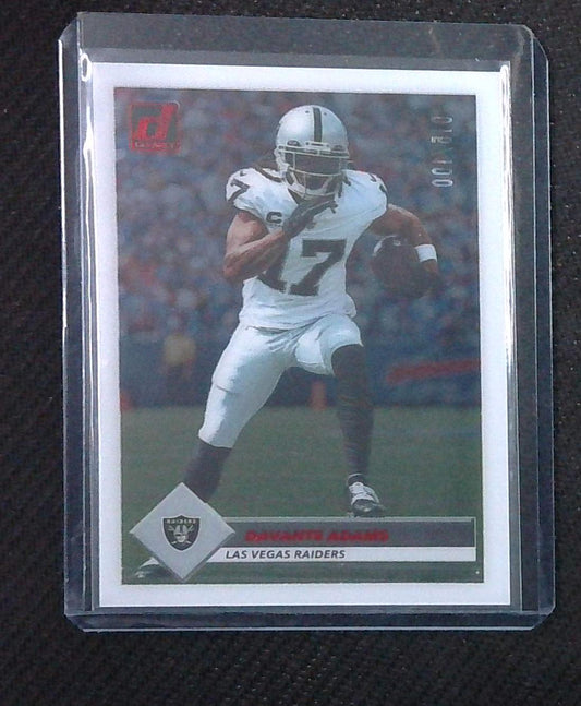 2023 Panini Clearly Donruss Davante Adams /100 Red Retro #5 Raiders Jets Packers