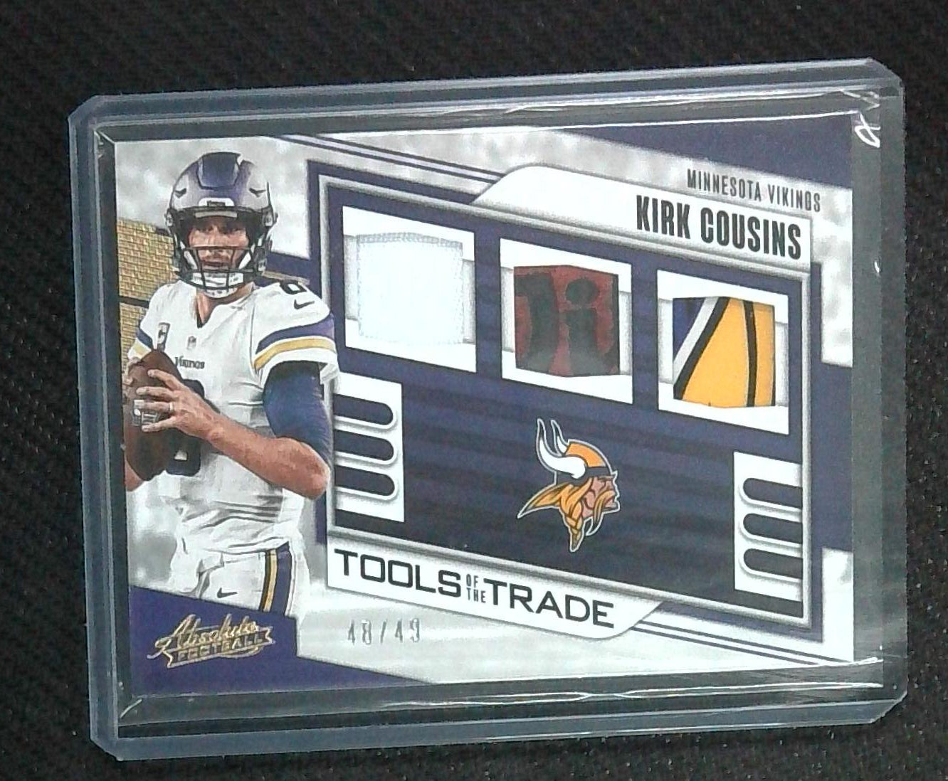 2023 Absolute KIRK COUSINS Tools Of The Trade 3 RELIC PATCH 48/49 Vikings