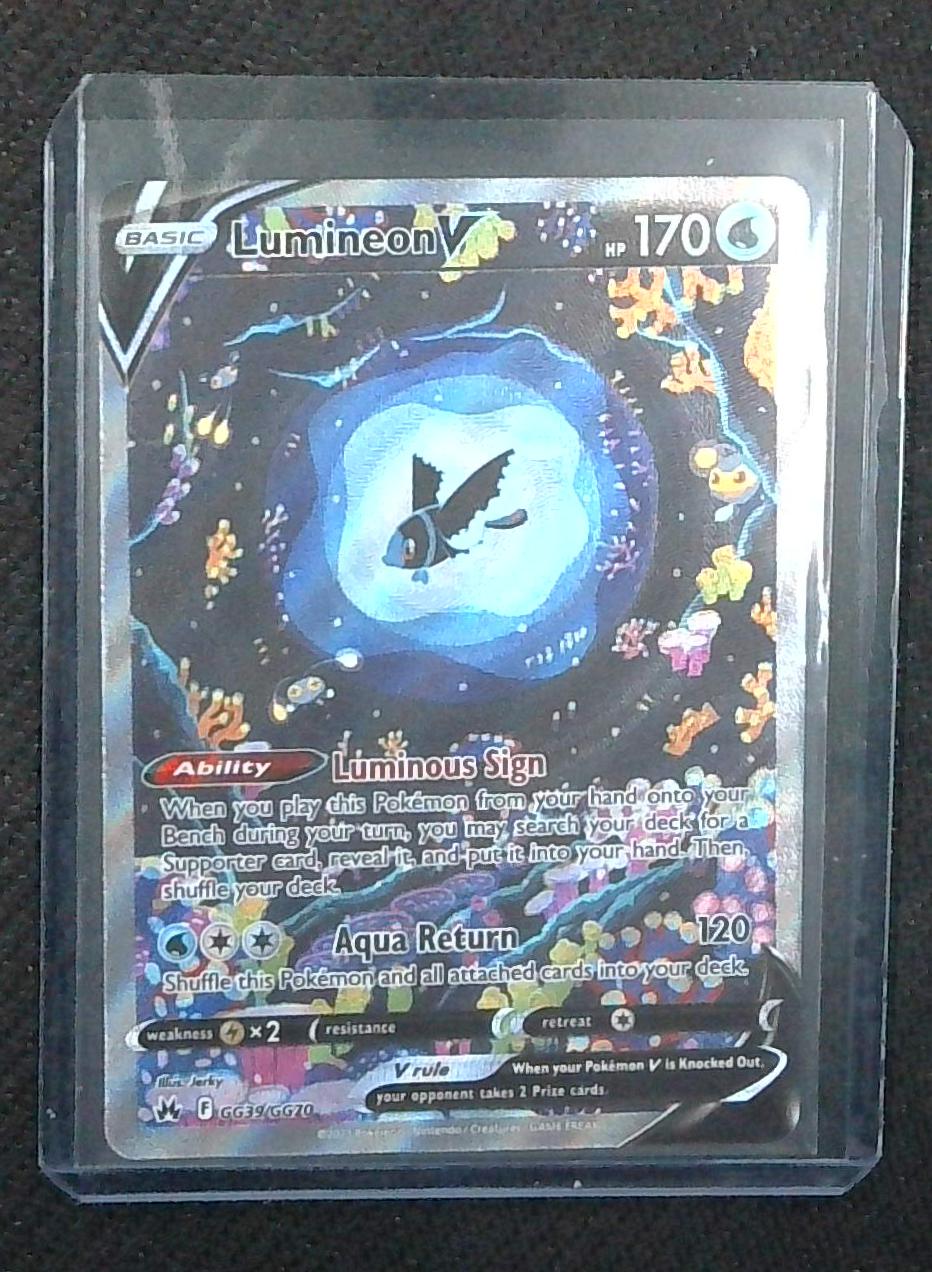 Lumineon V GG39/GG70 ULTRA RARE Crown Zenith GALARIAN GALLERY Pokemon TCG