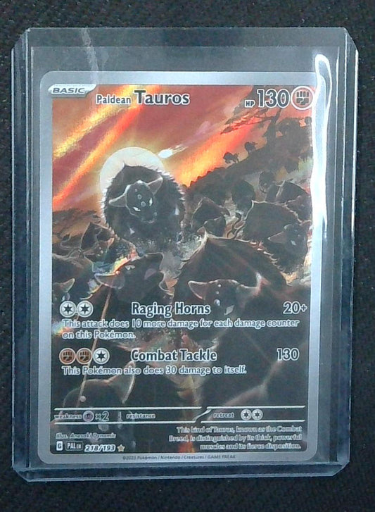 Paldean Tauros 218/193 Full Art Illustration Rare SV Paldea Evolved Pokemon