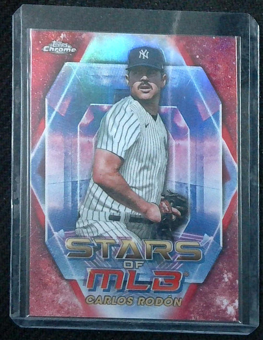 2023 Topps Update Carlos Rodon Red Stars of MLB Chrome #'d 26/75 Yankees