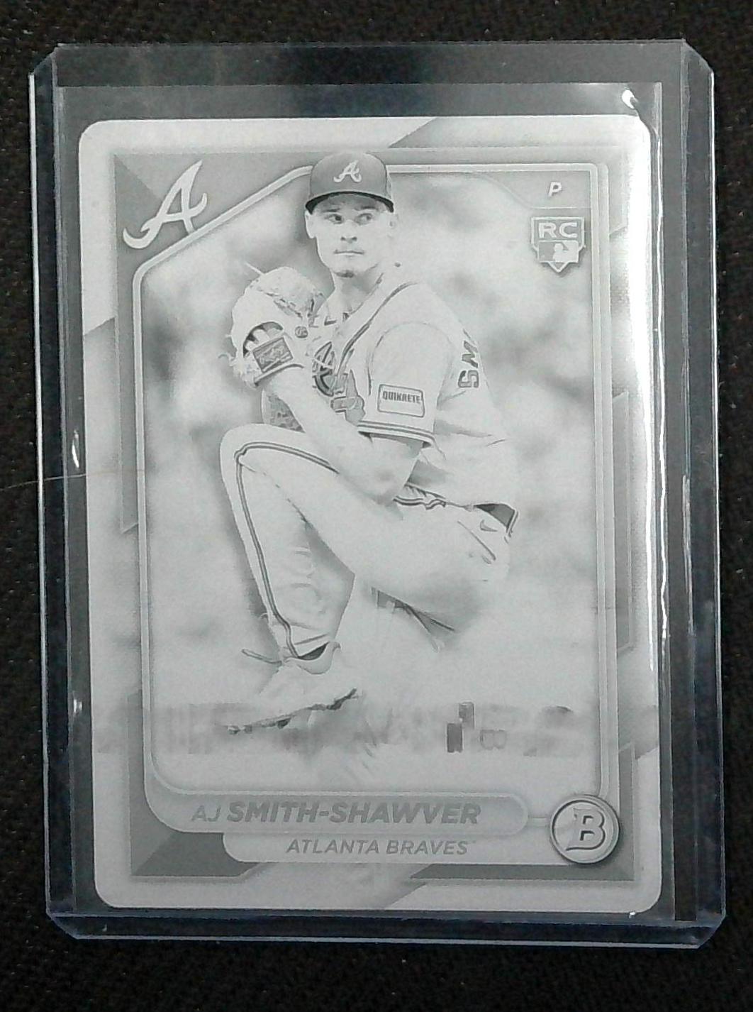 2024 Bowman AJ Smith-Shawver Printing Plate 1/1 Rookie