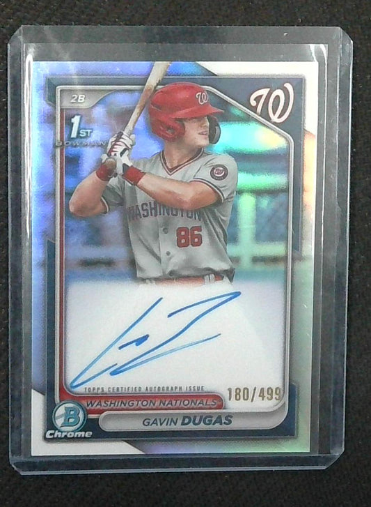 2024 Bowman Chrome Prospect Autographs Refractors #CPAGD Gavin Dugas Auto /499