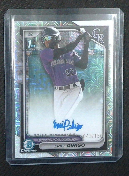2024 Bowman Chrome Baseball Eriel Dihigo #CPA-ED Auto HTA Choice/150 1st Rockies