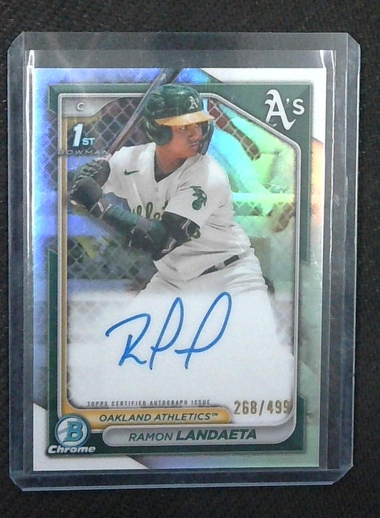 RAMON LANDAETA 2024 BOWMAN CHROME 1ST AUTOGRAPH REFRACTOR AUTO /499