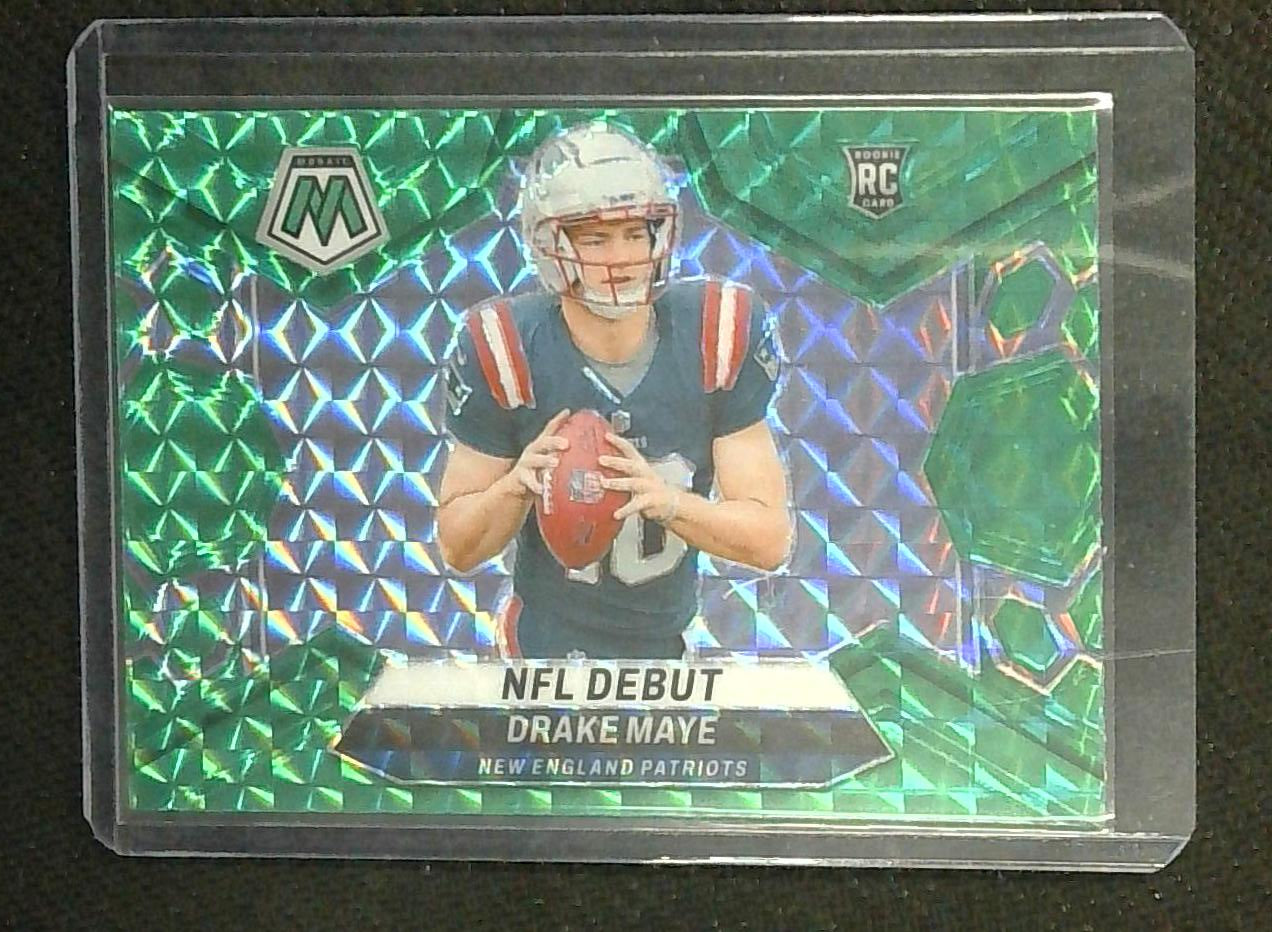 2024 Panini Mosaic Drake Maye NFL Debut Green Prizm Rookie #273 - Patriots
