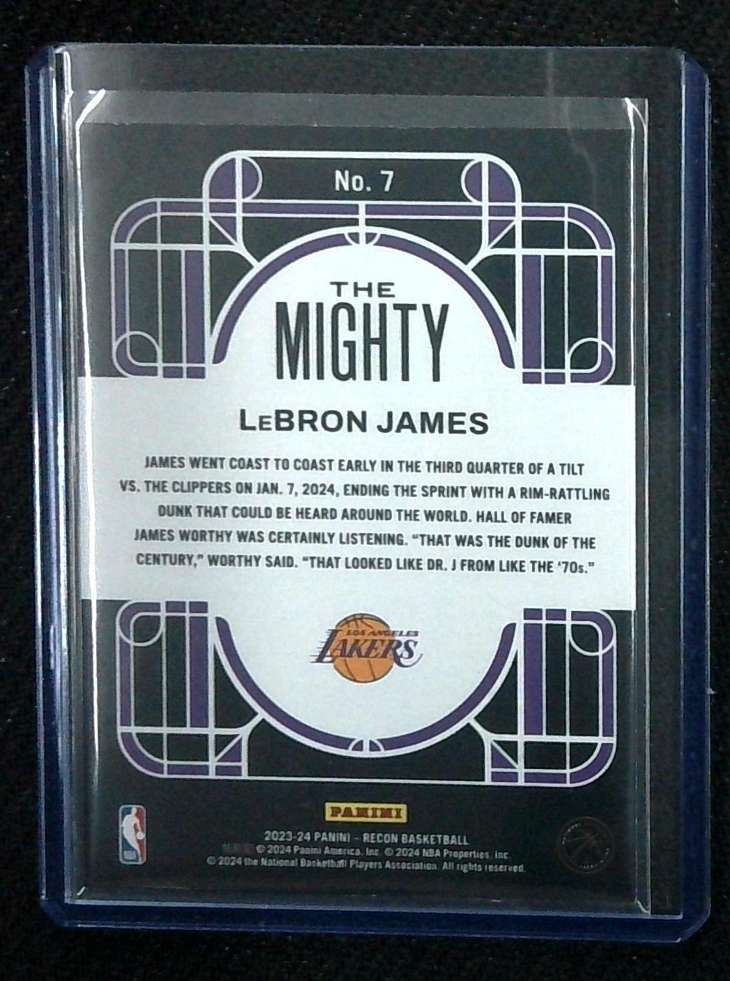 2023-24 Panini Recon #7 LeBron James The Mighty