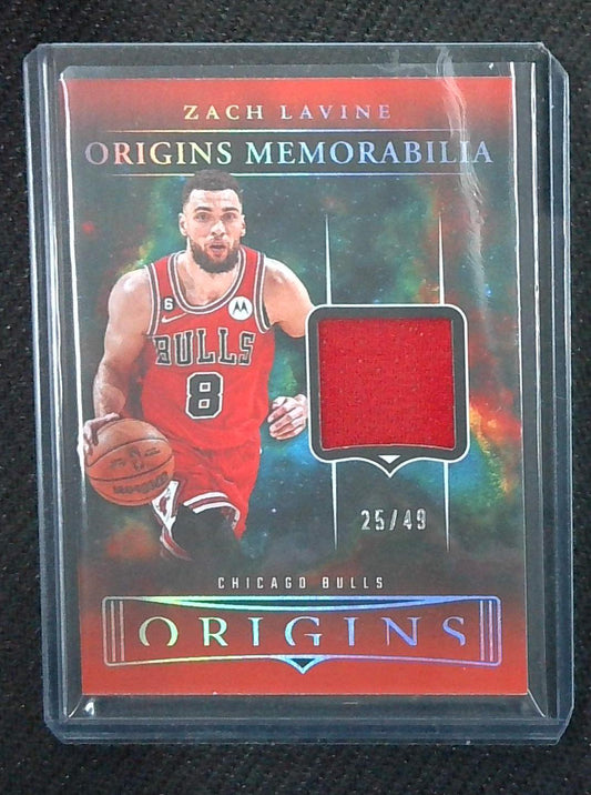 Zach Lavine 2023 Panini Origins Jersey Patch Color Match RED /49 Chicago Bulls