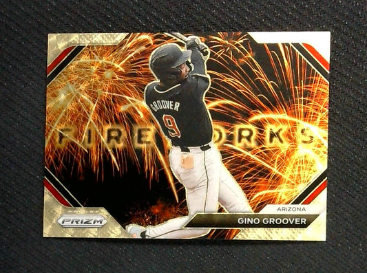 2024 Panini Prizm Gold Vinyl 1/1 Fireworks Gino Groover Diamondbacks