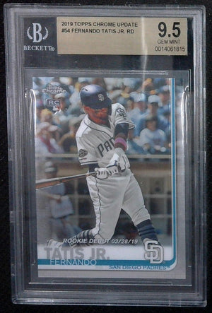 2019 Topps Chrome Update Fernando Tatis Jr RC Rookie BGS 9.5 GEM Mint