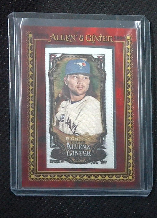 2024 Topps Allen & Ginter Bo Bichette Mini Framed Cloth 10/10