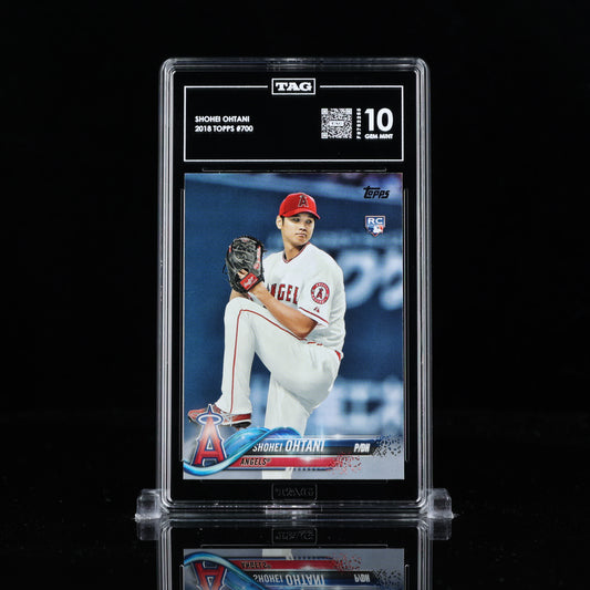 2018 TOPPS SHOHEI OHTANI TAG 10 #700 RC LOS ANGELES ANGELS PITCHING ROOKIE