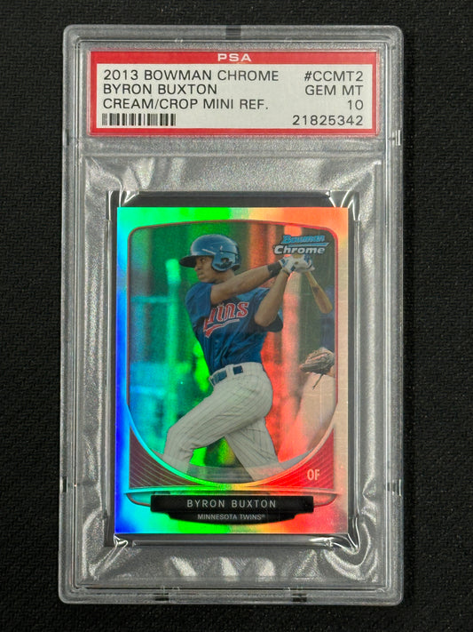 2013 Bowman Chrome Byron Buxton Cream/Crop Mini Refractor PSA 10 Gem Mint