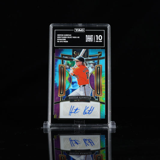 2024 Panini Select Heston Kjerstad Tie-Die Prizm RC Auto /25 ORIOLES TAG 10