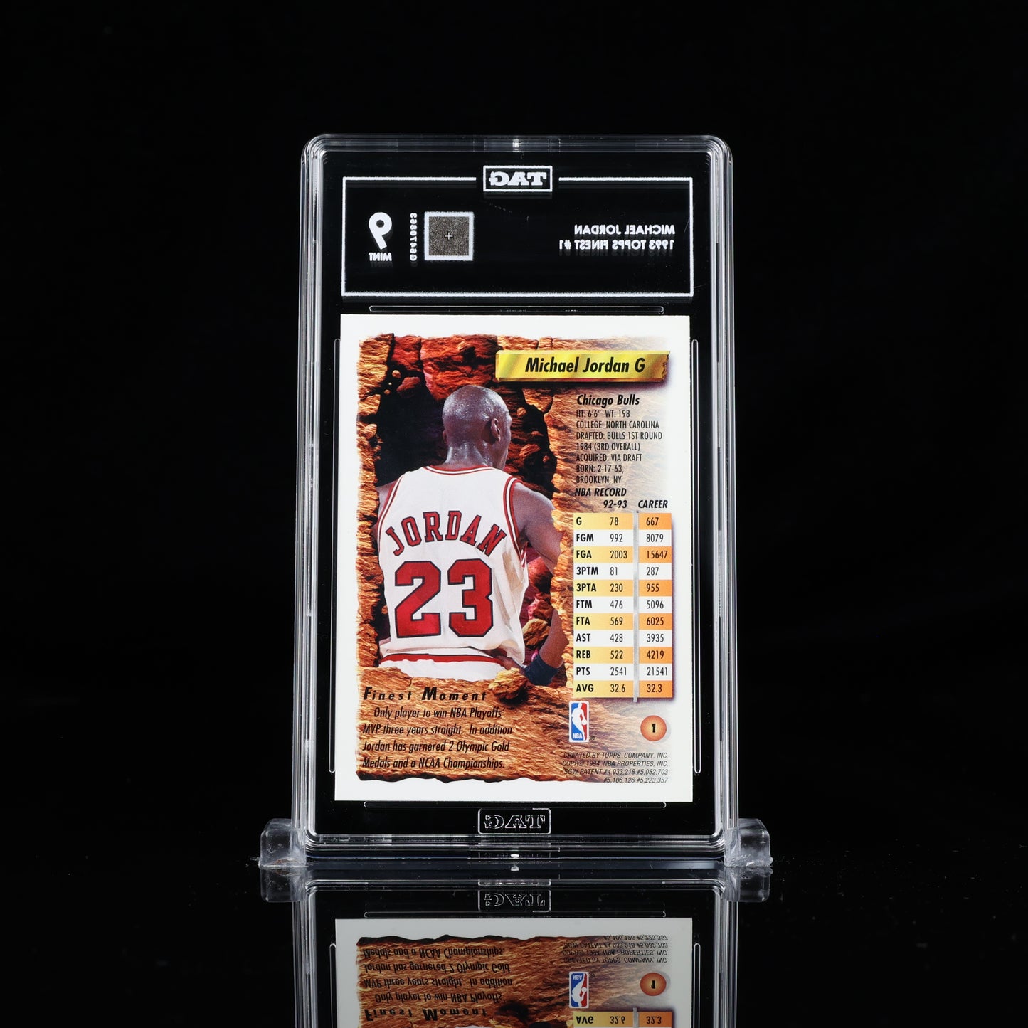 1993-94 Topps Finest - Michael Jordan #1 TAG 9