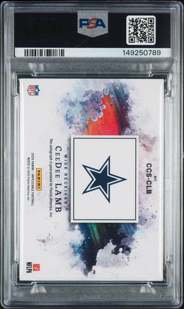 2025 PANINI IMPECCABLE CANVAS CREATIONS CEEDEE LAMB AUTO 25/25 PSA 9