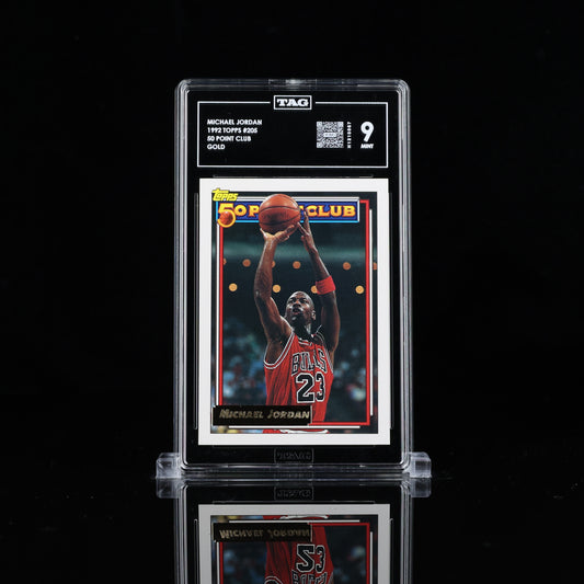1992 Topps Michael Jordan 50 Point Club #205 TAG 9
