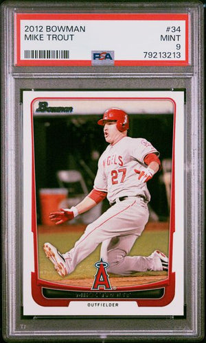 2012 BOWMAN #34 MIKE TROUT PSA 9
