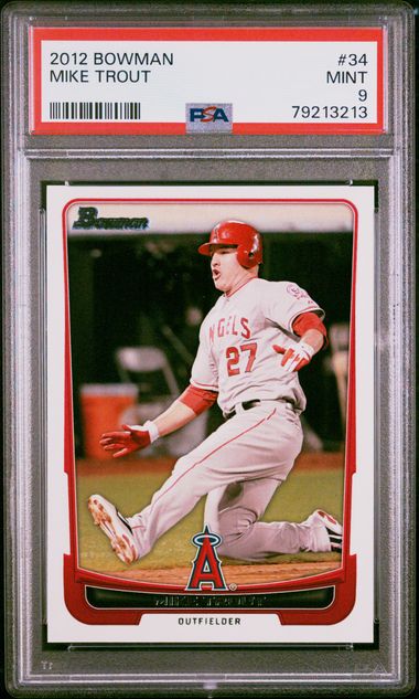 2012 BOWMAN #34 MIKE TROUT PSA 9