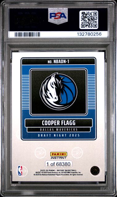 2025 PANINI INSTANT NBA DRAFT NIGHT #1 COOPER FLAGG ROOKIE PSA 10