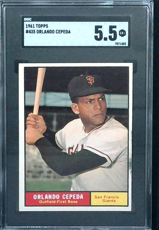 1961 Topps Orlando Cepeda #435 SGC 5.5 EX+