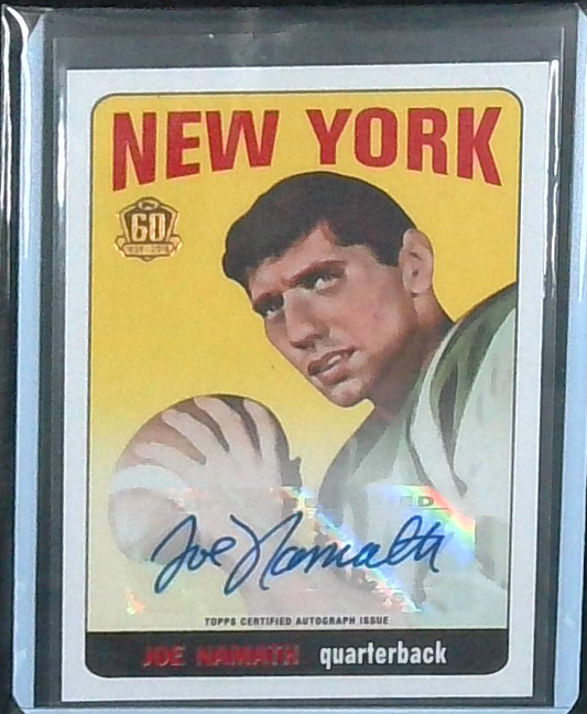 Joe Namath 2015 Topps 60th Football Rookie Reprint Autograph Auto New York Jets