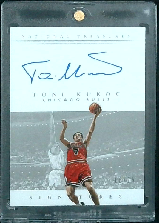 2014-15 Panini National Treasures Toni Kukoc Signatures Auto Bulls /75