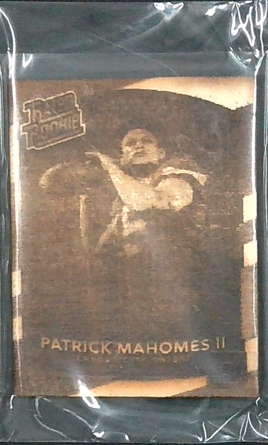 Custom Wood Card Patrick Mahomes