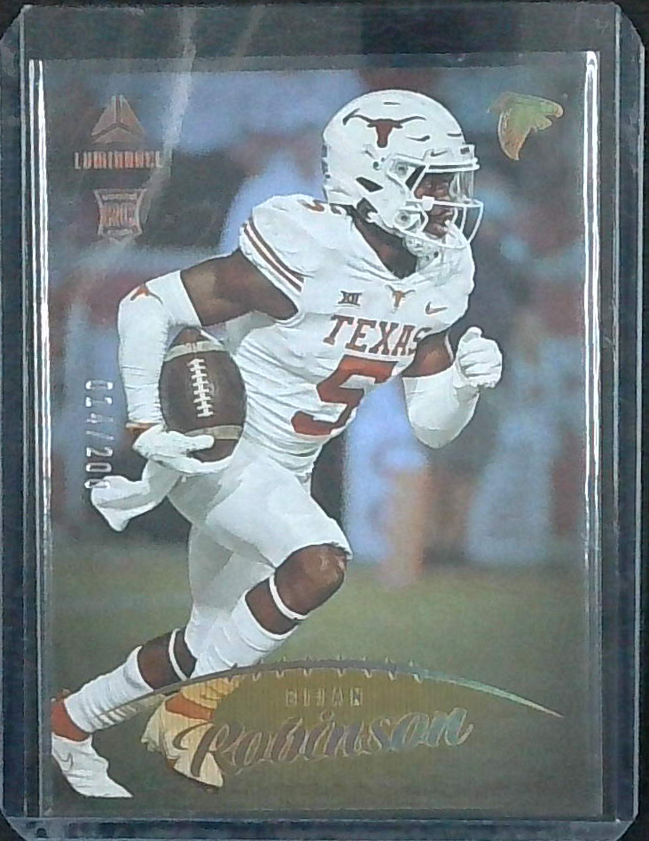2023 Panini Luminance Bijan Robinson RC #/200 Holo Gold