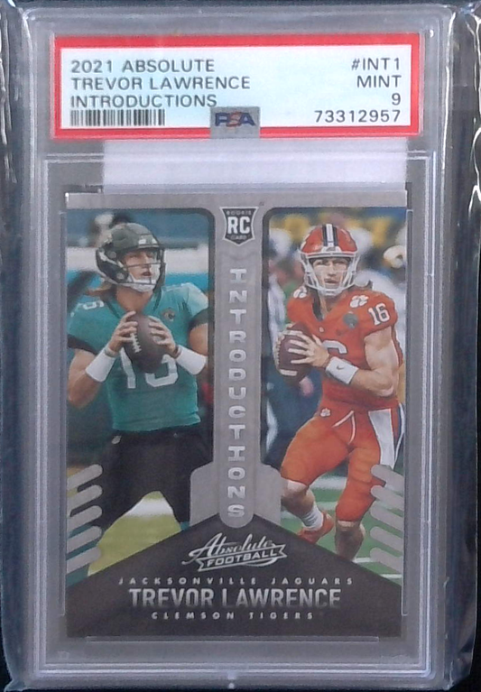 2021 Panini Absolute Trevor Lawrence Introductions Rookie  PSA 9