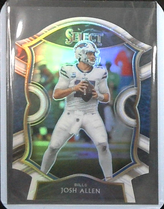 2020 Panini Select Concourse White Prizm Die-Cut Josh Allen