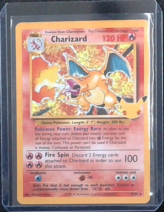 Pokemon Celebrations Charizard Base Set 4/102 Holo Rare 25th Anniversary
