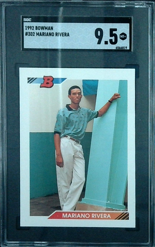 1992 BOWMAN #302 MARIANO RIVERA ROOKIE RC SGC 9.5