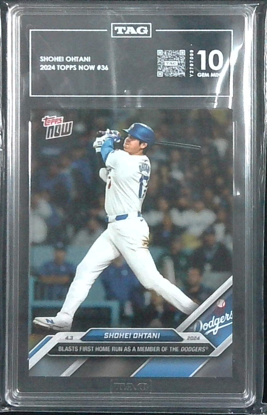 Topps Now Shohei Ohtani 1st Los Angeles Dodger Home Run TAG 10
