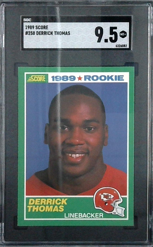 1989 Score 258 Derrick Thomas Rookie SGC 9.5