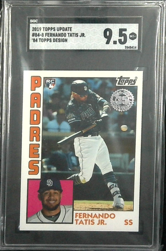 2019 Topps Update Fernando Tatis Jr Rookie '84 Topps Design SGC 9.5