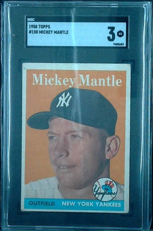 1958 Topps Mickey Mantle SGC 3 #150