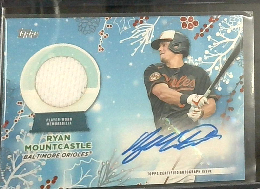 2023 Topps Holiday Baseball RYAN MOUNTCASTLE Relic AUTO WHAR-RM 15/25