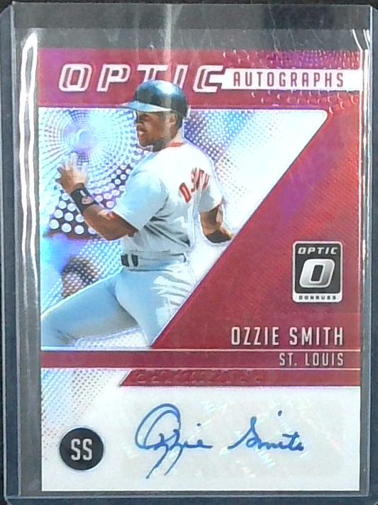 2018 Optic Autographs Ozzie Smith 04/15