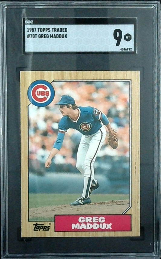 1987 Topps Traded Greg Maddux #70T SGC 9