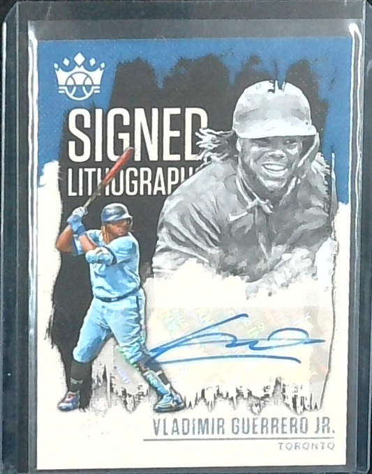 2021 PANINI DIAMOND KINGS VLADIMIR GUERRERO JR AUTO SIGNED LITHOGRAPHS BLUE JAYS