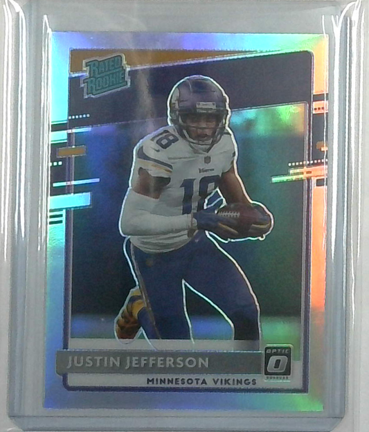 2020 Panini Donruss Optic Rated Rookies Holo Prizm Justin Jefferson Rookie RC
