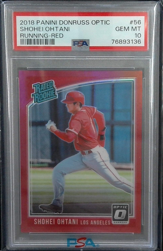 2018 Optic Shohei Ohtani Red rated Rookie /99 PSA 10