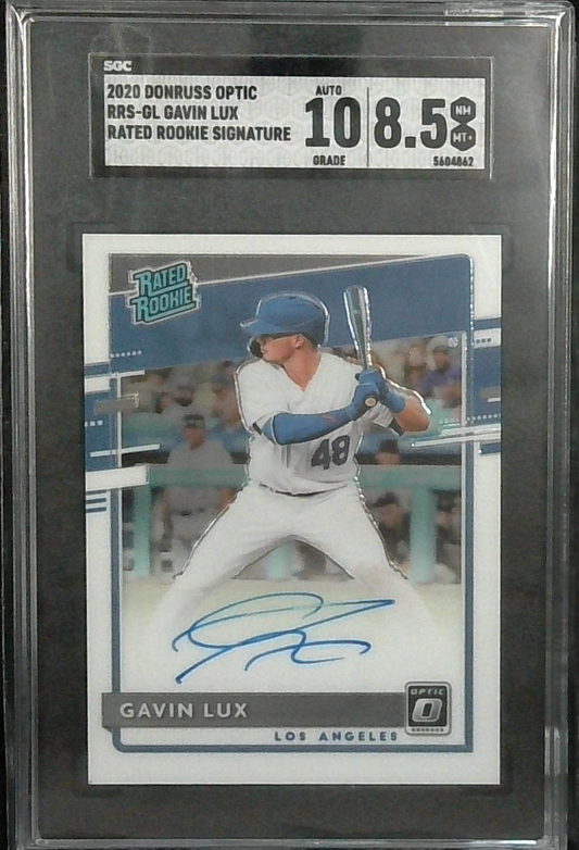 2020 Donruss Optic Gavin Lux ROOKIE AUTO SGC 8.5
