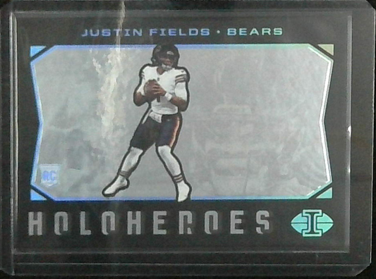 2021 Justin Fields Panini Illusions Holo Heroes Rookie Case Hit #HHJF-2