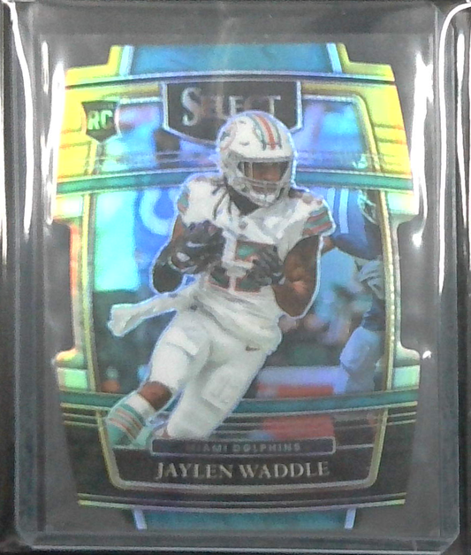 2021 NFL Select JAYLEN WADDLE DIE CUT Black and Gold PRIZM Rookie
